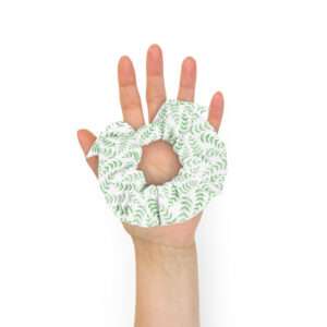 Leafy Whisper – Recycled Scrunchie