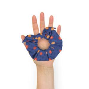 Midnight Blooms – Recycled Scrunchie