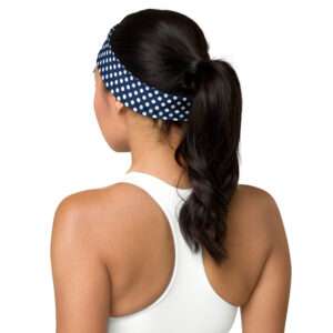 Polka Dots Dark Blue – Headband