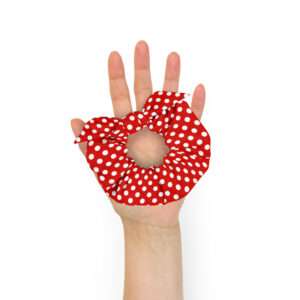 Polka Dots Red – Recycled Scrunchie