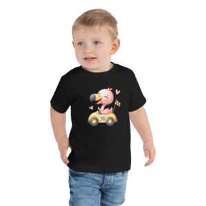 Flamingo Racer – Toddler Short Sleeve Tee