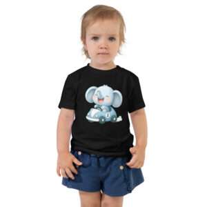 Elephant Racer – Toddler Short Sleeve Tee