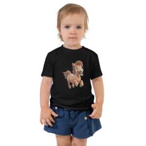 Happy Brown Horse – Toddler Short Sleeve Tee