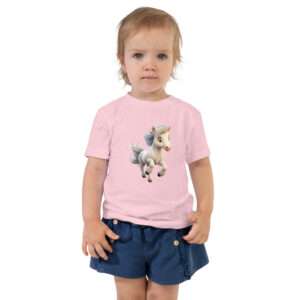 Cute White Horse - Toddler Short Sleeve Tee