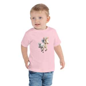 Cute White Horse – Toddler Short Sleeve Tee