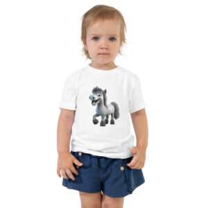 Happy Gray Horse – Toddler Short Sleeve Tee