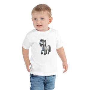 Happy Gray Horse – Toddler Short Sleeve Tee